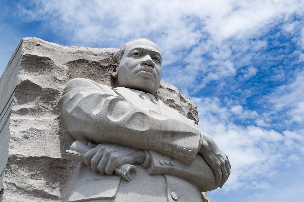 Statue in honor of Martin Luther King in Washington DC